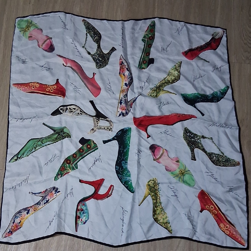 Colorful Shoe Print Scarf